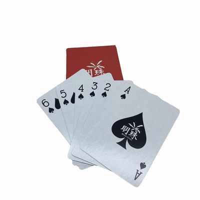 54 κόκκινου χρώματος τυπωμένο 300gsm ματ λουστράρισμα καρτών πόκερ ντυμένου εγγράφου παίζοντας