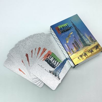 2.5 &quot; Χ 3,5» 100% PVC παιχνιδιού καρτών ασημένιες κάρτες πόκερ φύλλων αλουμινίου ανθεκτικές πλαστικές