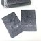 Μαύρες κάρτες πόκερ φύλλων αλουμινίου αδιάβροχες πλαστικές με το ασημένιο κιβώτιο πιετών φύλλων αλουμινίου